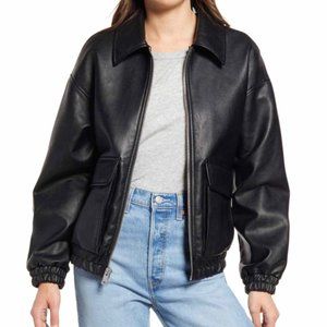 Levi's Dad Water Resistant Faux Leather Zip Jacket- Size S